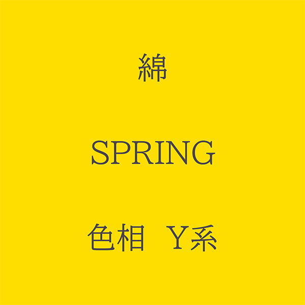 Spring 色相 Y系 綿