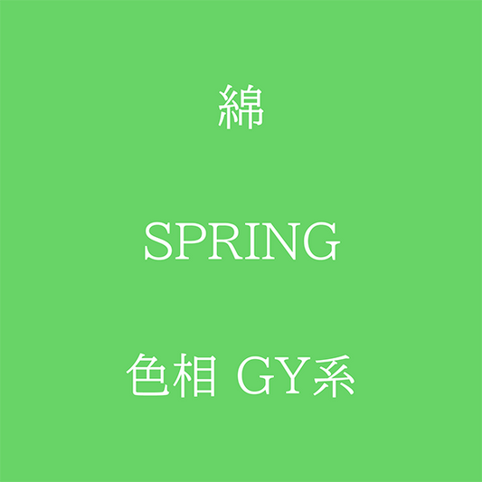 Spring 色相 GY系 綿