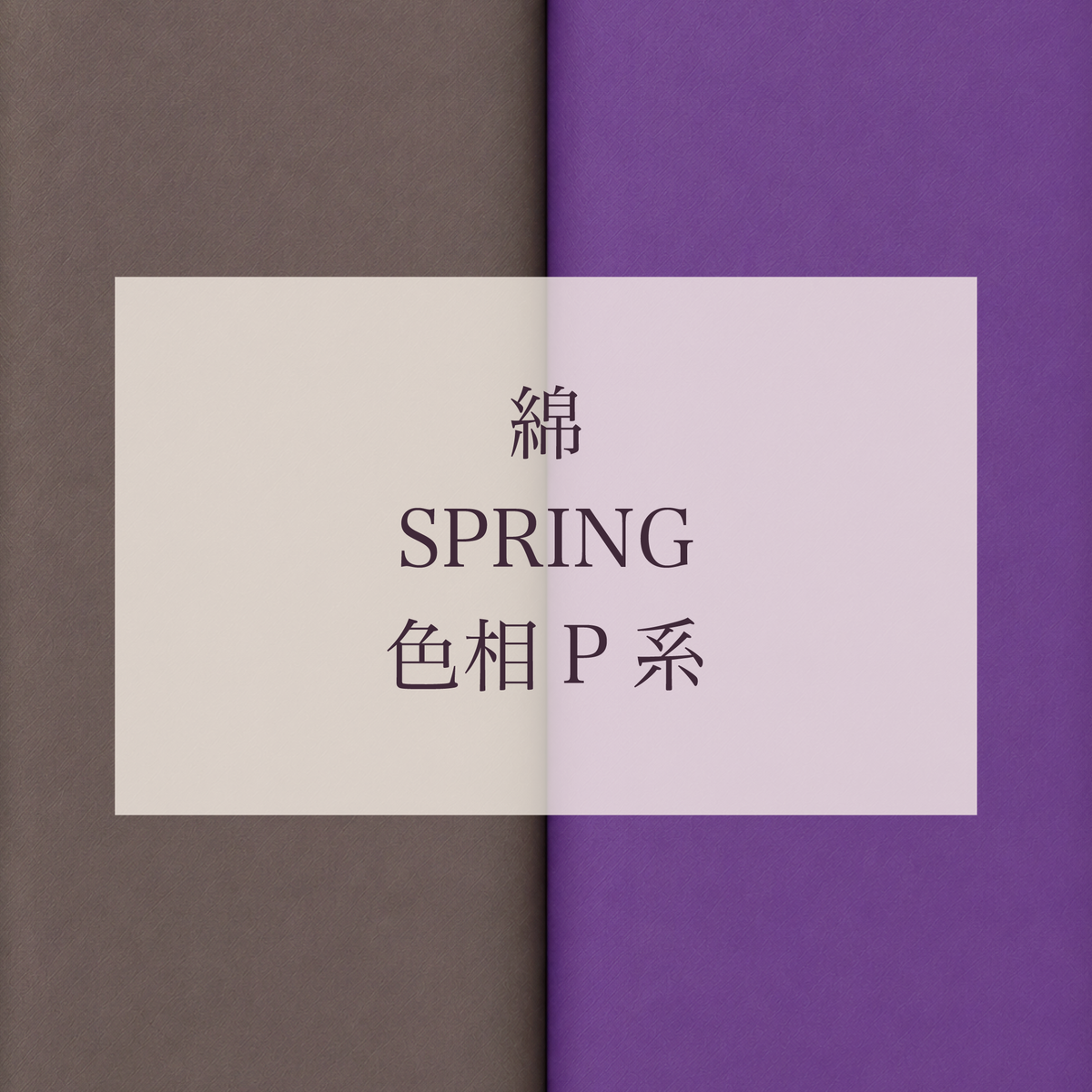 Spring 色相 P系 綿